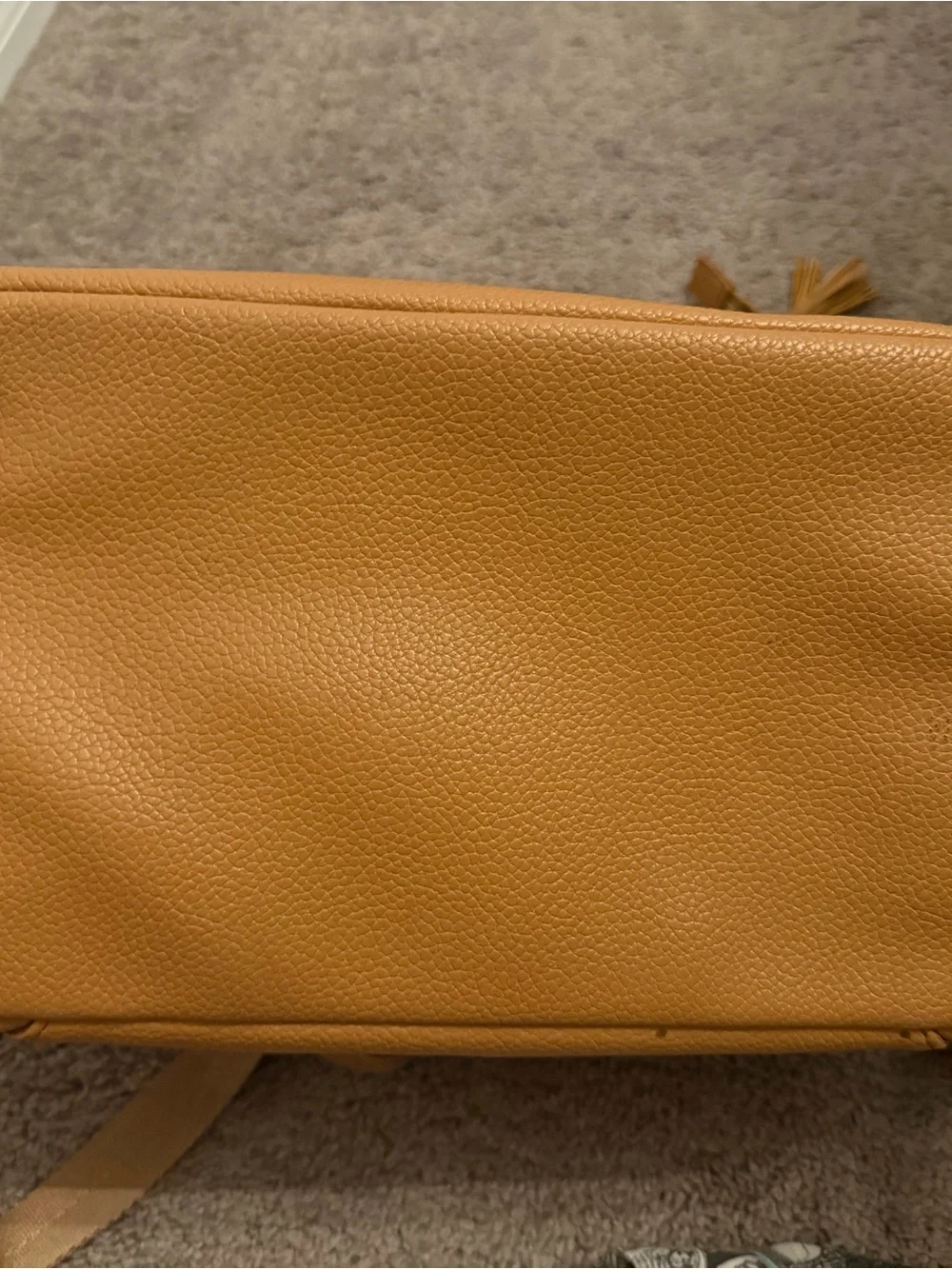 Freshly Picked Tan Leather Diaper Bag